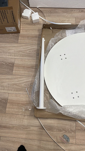 Стеклянный стол Абилин 100(140)х100х76 мрамор черный / черный матовый фото покупателя 14