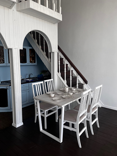 Стол Лота Лофт 140 25 мм черный матовый / бетон фото покупателя 990