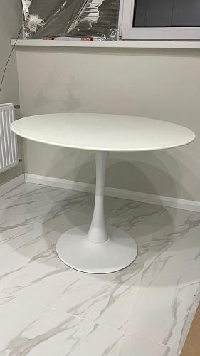 Стеклянный стол Tulip 90 black glass фото покупателя 17