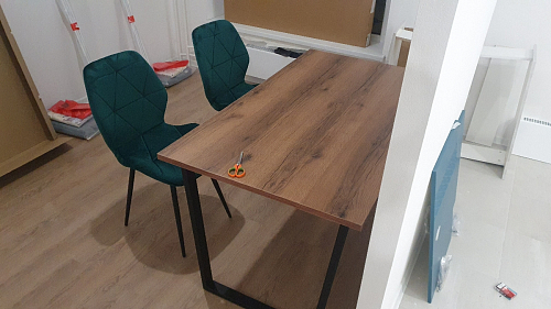 Деревянный стол Лота Лофт 120x75 дуб крафт табачный / черный матовый фото покупателя 425