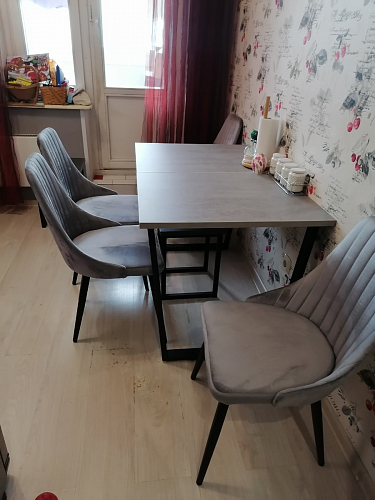 Деревянный стол Лота Лофт 140х80 дуб крафт табачный / черный матовый фото покупателя 300