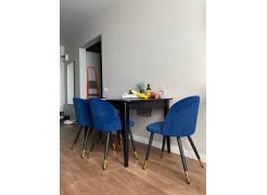 Стул на металлокаркасе Gabi 1 light purple / black фото покупателя 759