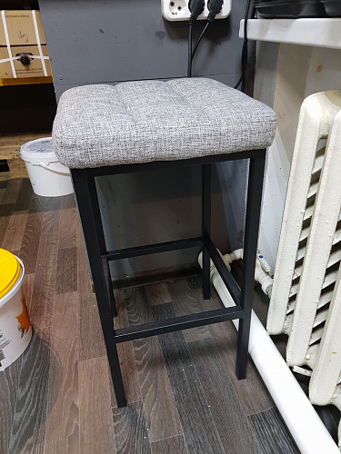 Барный стул Лофт микровелюр катания блэк / черный матовый фото покупателя 88