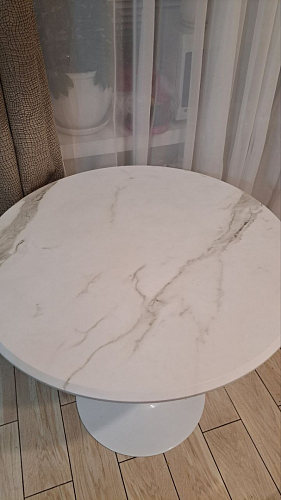 Стол Тулип 90х73 дуб вотан / белый фото покупателя 70