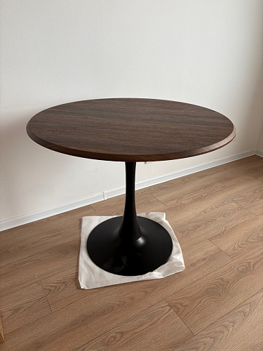 Стол Тулип 90х73 дуб вотан / белый  - Уцененный экземпляр фото покупателя 50