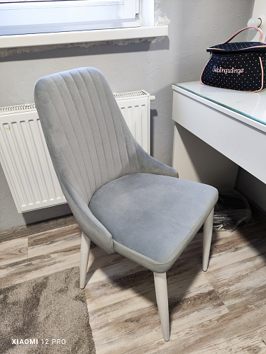 Стул на металлокаркасе Kora light blue / white фото покупателя 84