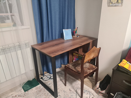 Письменный стол Битти Лофт 116х60х75 креатель / черный матовый фото покупателя 171