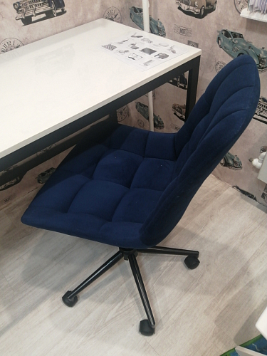 Компьютерное кресло Честер синий (velutto 46 ) / белый фото покупателя 33