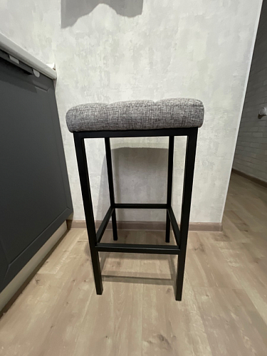 Барный стул Лофт микровелюр катания блэк / черный матовый фото покупателя 46