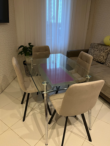 Стул на металлокаркасе Чилли К темно-серый (velutto 32) / черный фото покупателя 263