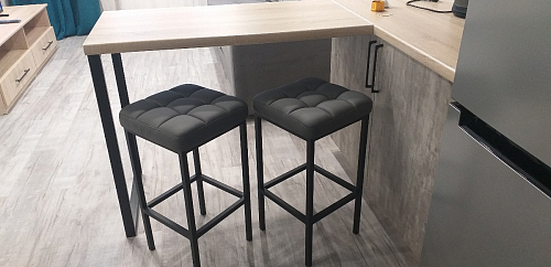 Барный стул Лофт катания минт / белый матовый фото покупателя 317