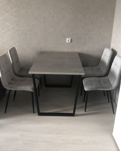 Стол Лота Лофт 140 25 мм черный матовый / бетон фото покупателя 657