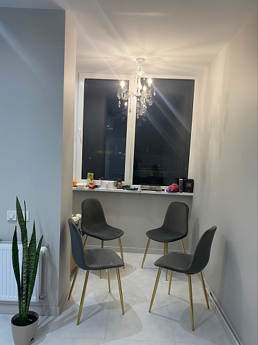 Стул на металлокаркасе Dabl wine red фото покупателя 105