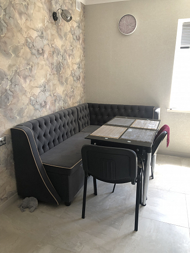 Кухонный диван Лофт левый рогожка серый фото покупателя 1