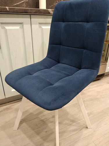 Стул на металлокаркасе Чилли К светло-серый велюр / черный каркас фото покупателя 920