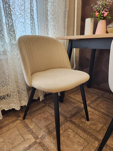 Стул на металлокаркасе Gabi latte / gold / black фото покупателя 447