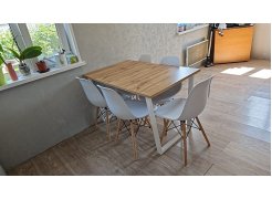 Стол Лота Лофт 140 25 мм черный матовый / бетон фото покупателя 837