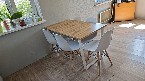 Стол Лота Лофт 140 25 мм черный матовый / бетон фото покупателя 837