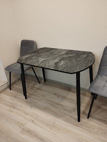 Стол раскладной Гуанг гранит темный / черный фото покупателя 2