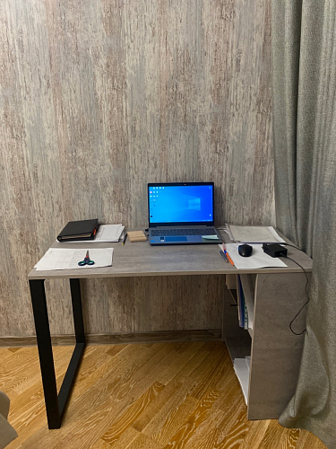 Письменный стол Битти Лофт 116х60х75 креатель / черный матовый фото покупателя 36