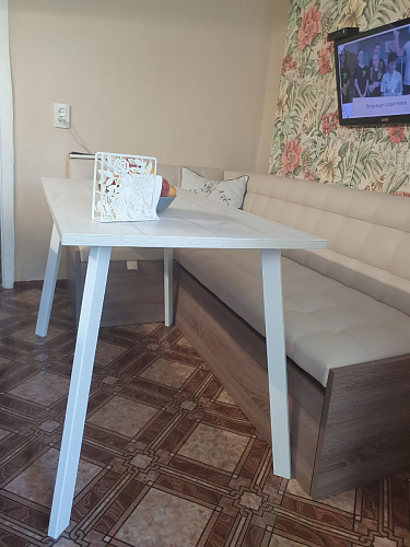 Стол Тринити Лофт 120 32 мм дуб галифакс табако / черный матовый фото покупателя 608