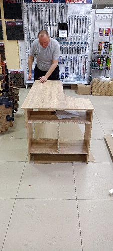 Письменный стол СПм-25 правый белый  - Уцененный экземпляр фото покупателя 59