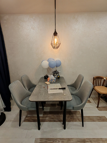 Стул на металлокаркасе Kora light purple / black фото покупателя 329