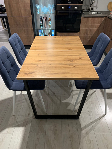 Деревянный стол Лота Лофт 140х80 дуб крафт табачный / черный матовый фото покупателя 75