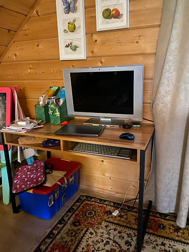 Письменный стол Леон Лофт бетон / черный матовый фото покупателя 12