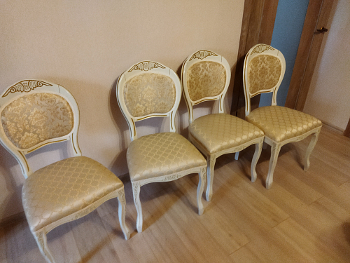 Деревянный стул Лауро патина серебро / бежевый фото покупателя 4