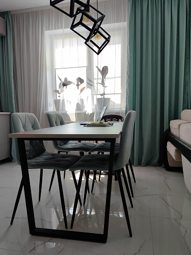 Деревянный стол Лота Лофт 140х80 белый матовый / бетон светлый фото покупателя 83