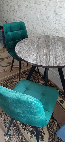 Стул на металлокаркасе Чилли синяя ткань / белый фото покупателя 1296