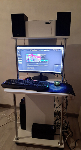 Компьютерный стол КСТ-12 белый  - Уцененный экземпляр фото покупателя 2