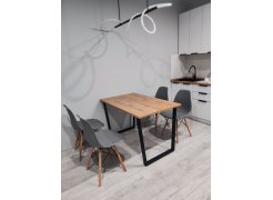 Деревянный стол Лота Лофт 120(160)х75 черный матовый / бетон светлый фото покупателя 823