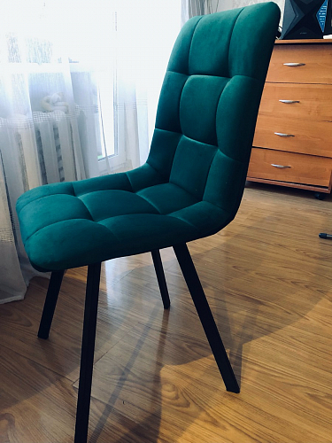 Стул на металлокаркасе Чилли синий / белый фото покупателя 755