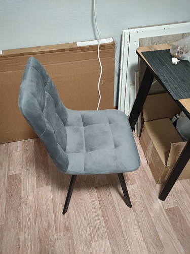 Стул на металлокаркасе Чилли синяя ткань / белый фото покупателя 1062