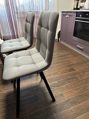 Стул на металлокаркасе Чилли К черный / зеленый фото покупателя 419