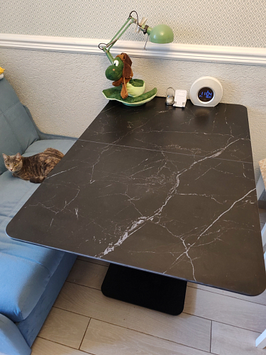 Стол на тумбе Бугун белый / золото фото покупателя 56