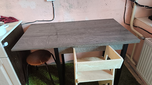 Стол Форли дуб рошелье / черный матовый фото покупателя 13