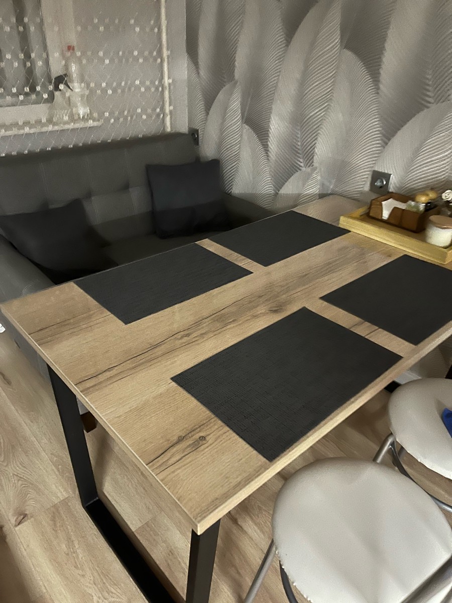 Стол Лота Лофт 140 25 мм черный матовый / бетон фото покупателя 585