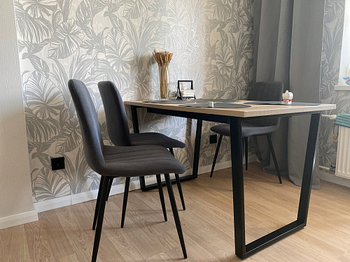 Стол раскладной Лота Лофт 120 25 мм юта / черный матовый фото покупателя 283