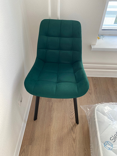 Стул на металлокаркасе Челси бежевый / черный фото покупателя 43