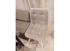 Стул на металлокаркасе Чилли синяя ткань / белый фото покупателя 294