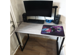 Письменный стол Клер Лофт дуб вотан / черный матовый фото покупателя 9