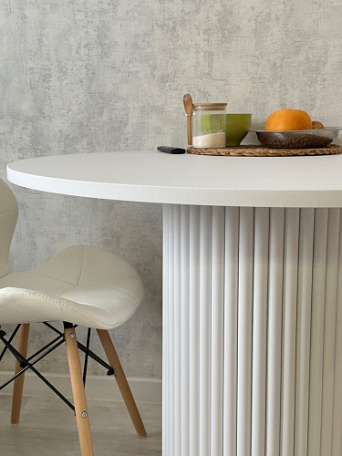 Деревянный стол Барел 89 белый / золото фото покупателя 7