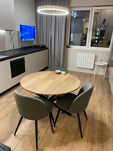 Стул на металлокаркасе Gabi 1 темно-серый / черный фото покупателя 325