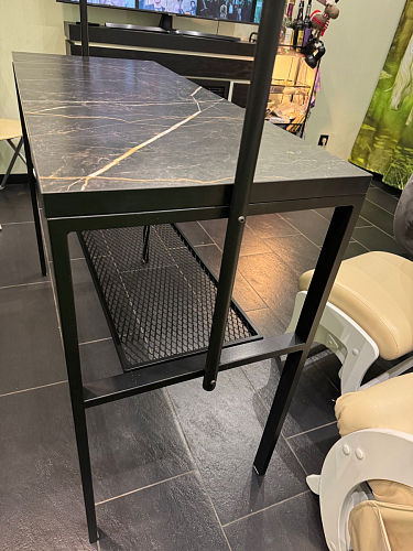 Барный стол Нари 120х50х171 делано / черный матовый фото покупателя 23