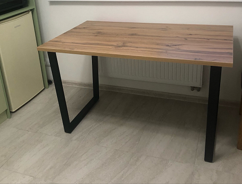 Стол Лота Лофт 140 25 мм черный матовый / бетон фото покупателя 558