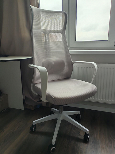 Компьютерное кресло Tilda темно-серый / бежевый / белый фото покупателя 14