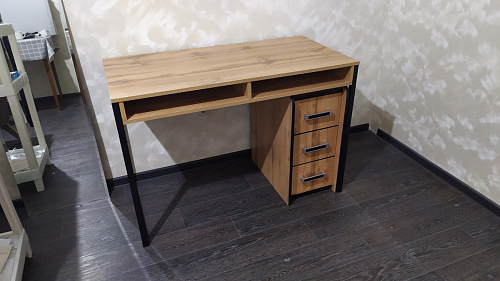 Письменный стол Леон Лофт бетон / черный матовый фото покупателя 165